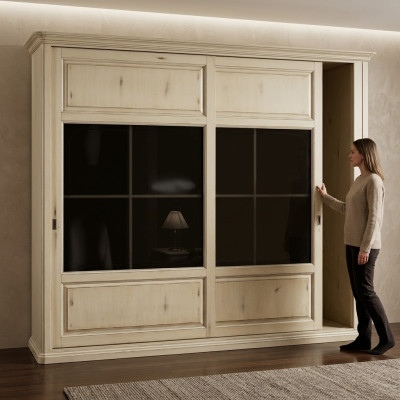 Armoire d'habillement Mobilier Meubles Mobilier Armoires italiennes Bois massif Massif