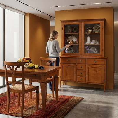 Buffet Vitrine Buffet Armoire Mobilier italien Ameublement Étagères Vitrines