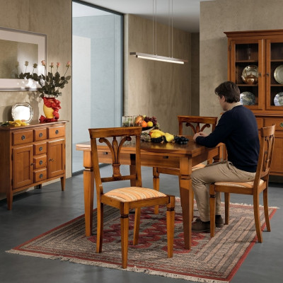 Table à manger Style ancien Meubles en bois massif Tables à manger italiennes Table en bois Tables