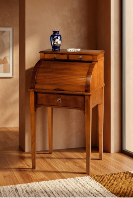 Secrétaire Table Bureau Marron Table de travail Secrétaire Mobilier de bureau en bois massif