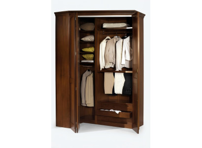 Armoire d'angle en chêne Armoire d'angle Armoires de chambre Meubles de chambre