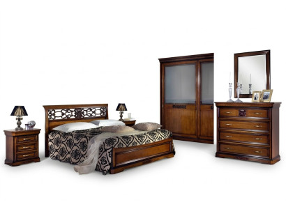 Chambre Bois Lit Brown Luxe Meubles Vaccari cav giovanni Bois massif nouveau