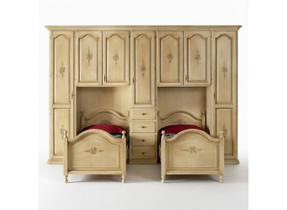 Garde-robe classique avec lits Mobilier d'hôtel Ensemble lit armoire Meubles