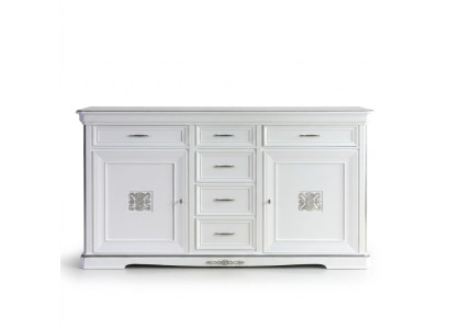 Commode Buffets Armoire en bois massif Meuble Commode Buffet Buffet Blanc