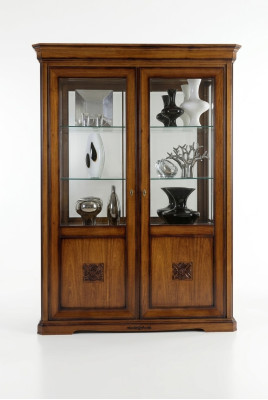 Vitrines Vitrine en verre Armoire en bois massif Vitrine Salon Meuble Buffet Bois massif