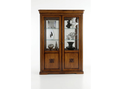 Vitrines Vitrine en verre Armoire en bois massif Vitrine Salon Meuble Buffet Bois massif