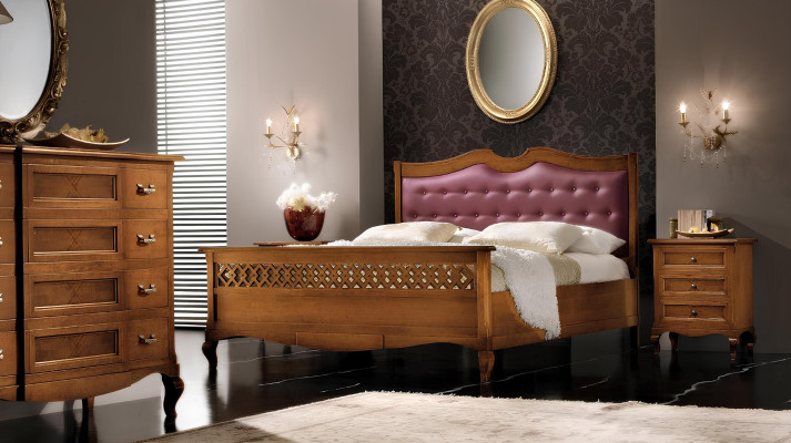 Meubles de chambre en bois massif Lit design rembourré Lit double de luxe Lits d'hôtel neufs