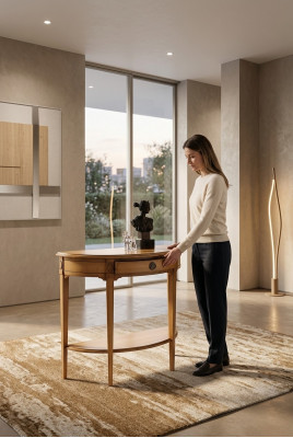 Table de console Consoles Tables Mobilier Console en bois Téléphone Side italien