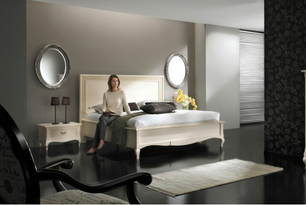 Lit double Lits Chambre Mobilier en bois massif Vaccari cav giovanni Lit nouveau