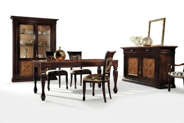 Table à manger Luxe Table Meubles en bois massif d'Italie Tables de salle à manger Mobilier