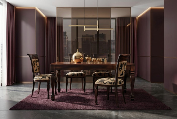 Salle à manger Chaises Chaise de luxe en bois marron Chaises Mobilier de salon neuf
