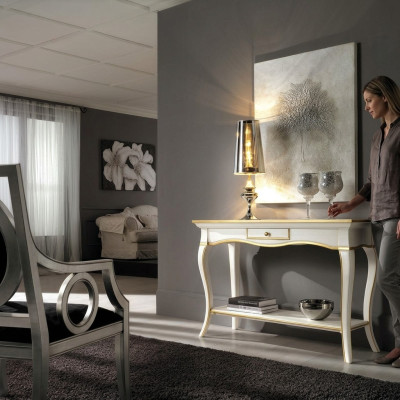 Tables de chevet pour consoles Chambre Table d'appoint Design moderne Mobilier en bois Blanc neuf