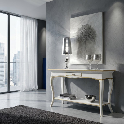 Tables de chevet pour consoles Chambre Table d'appoint Design moderne Mobilier en bois Blanc neuf