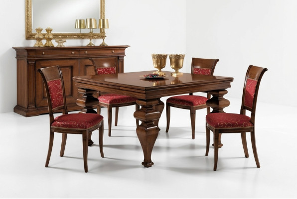 Table à manger Mobilier Design Ameublement Tables Bois massif Table Nouveau Luxe Italien