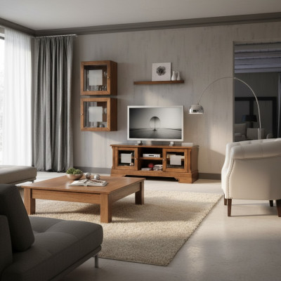 Set d'unité murale 3 pièces. Meuble TV Salon Vitrine Buffet Étagère Nouveaux meubles muraux de luxe