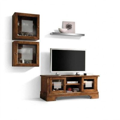 Set d'unité murale 3 pièces. Meuble TV Salon Vitrine Buffet Étagère Nouveaux meubles muraux de luxe