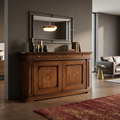 Commode Salle de séjour Commode Tiroirs Bois Buffet Armoire Armoires Massif neuf