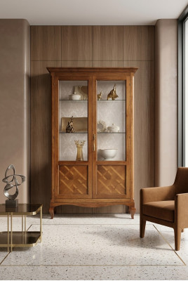 Buffet de salon Vitrine Armoire en verre Vitrine Buffet en bois Armoires à vin Mobilier