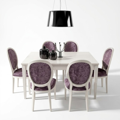 Tables de salle à manger italiennes Table de table en bois Meubles table de salle à manger Style antique En bois massif