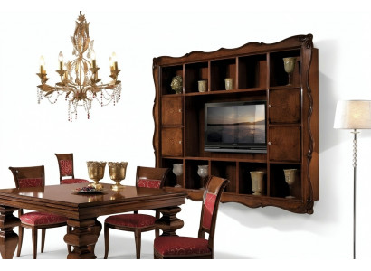 Meuble mural de salon Vitrine Bois Mobilier de salon TV Armoire Murale Design nouveaux