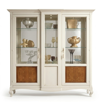 Vitrine Armoire Étagère Salon Bibliothèque Bois Armoire de bureau Armoires Italie