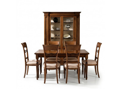 Vitrine en bois Armoires de luxe Buffet classique Design de meubles Italiens Marron