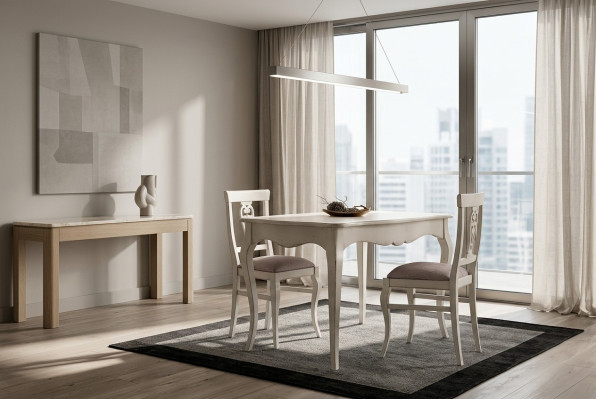 Table à manger Style antique Meubles en bois massif Tables à manger italiennes Tables en bois