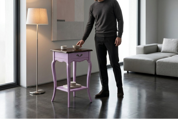 Table de nuit classique Console latérale Chambre en bois Tables Consoles nouvelle
