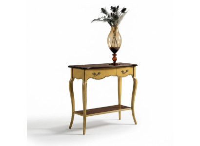 Console Table Console Meubles en bois Console Table Couloir Table murale Meubles en bois jaune Nouveaux meubles