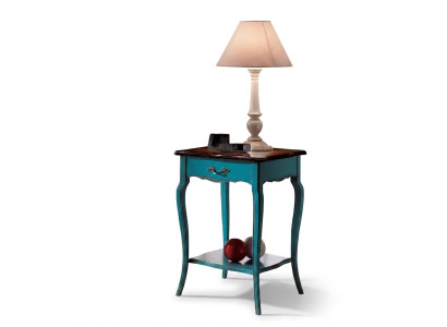 Consoles Table de chevet Chambre Table d'appoint Design moderne Meubles Bois Bleu Azur