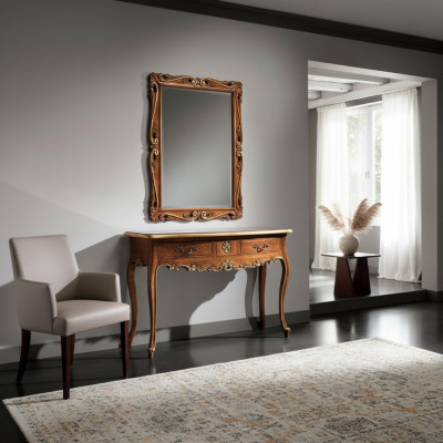 Console Commode table murale Classique r Consoles Table console avec miroir Luxe