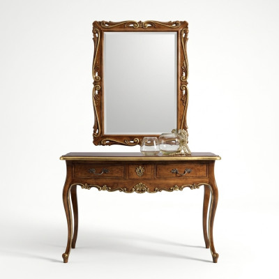 Console Commode table murale Classique r Consoles Table console avec miroir Luxe