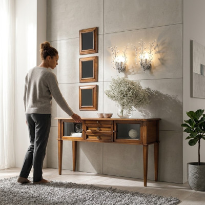 Table console Design Bois Table Console Buffets de luxe Nouvelle table console Cabinet