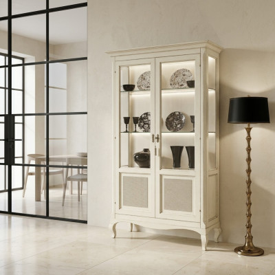 Vitrine en bois Armoires de luxe Mobilier de design de buffet classique italien brun