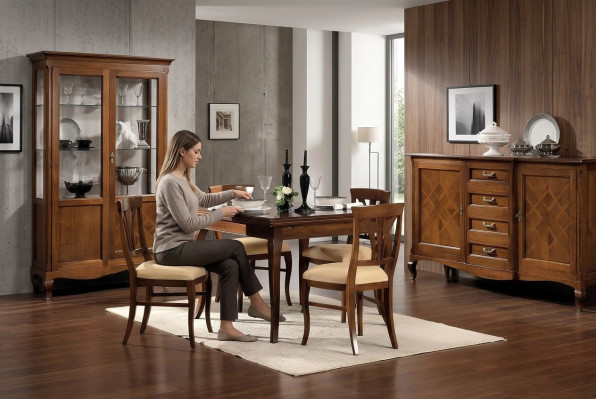 Table à manger Style Antique Meubles en bois massif Tables à manger italiennes Table en bois Tables