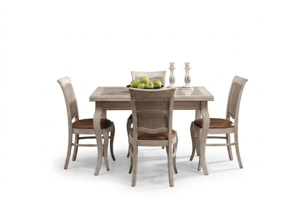 Table Table à manger Style antique Meubles en bois massif Tables en bois italien
