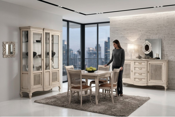 Vitrines en bois Armoire en verre Buffet en bois massif Vitrine Meuble de salon Bois massif