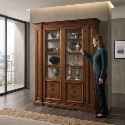 Bahut Vitrines en bois massif Bahut de salon Bahut Vaccari cav giovanni