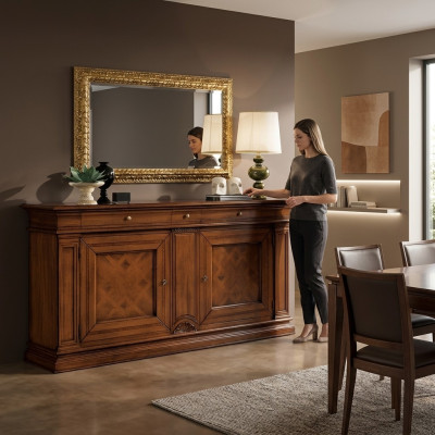 Meuble de luxe Commode Buffet Armoire Porte-manteau Buffet Meubles de style ancien Bois neuf