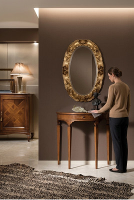 Consoles Table Commode avec Miroir Ensemble de meubles de luxe Console 2 pièces. Fabriqué en Italie