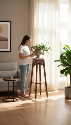 Stand de fleurs Stand de fleurs Support de vase Support de pot de fleurs en bois massif