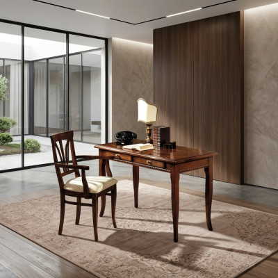 Secrétaire de bureau Mobilier italien Table Chaise Ensemble de bureau 2 pièces Ameublement