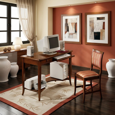 Meubles de bureau Secrétaire Table d'ordinateur portable avec tiroirs Mobilier de bureau