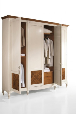 Armoire en vrai bois Armoire solide Meubles de chambre en bois Italie cabinet en bois