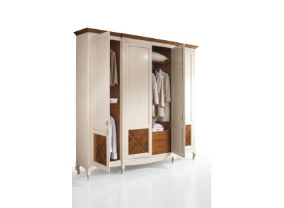 Armoire en vrai bois Armoire solide Meubles de chambre en bois Italie cabinet en bois