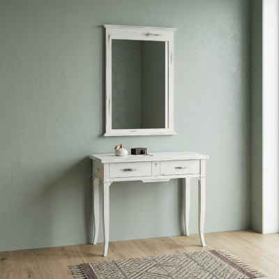 Tables consoles Table d'appoint Chambre en bois Miroir + Commode Console Tables de chevet