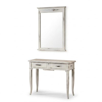 Tables consoles Table d'appoint Chambre en bois Miroir + Commode Console Tables de chevet