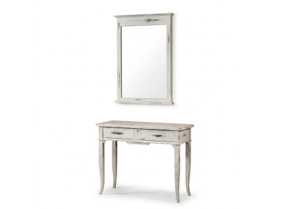 Tables consoles Table d'appoint Chambre en bois Miroir + Commode Console Tables de chevet