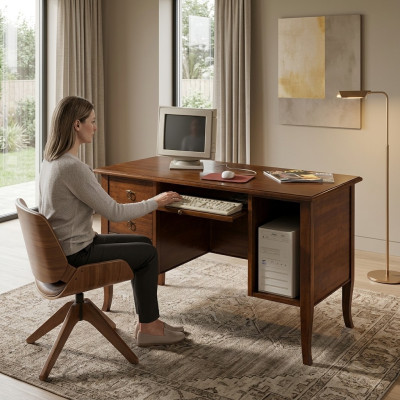 Mobilier de bureau italien Table de bureau Mobilier de bureau Bureau Tables en bois massif Nouveau