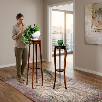 Stand de fleurs Stand de fleurs Stand de vase en bois massif de rangement en bois véritable Meubles en bois